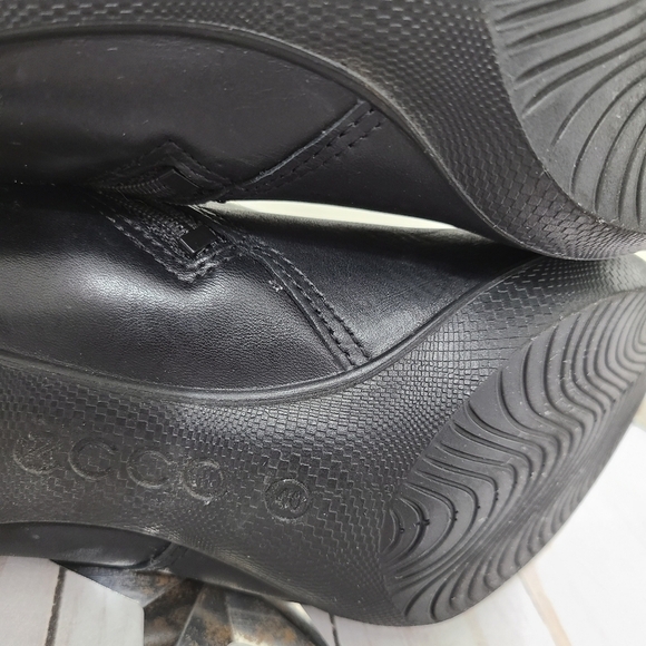 Ecco Sculptured 75 ankle boot black leather buckle size 40 - Picture 10 of 10
